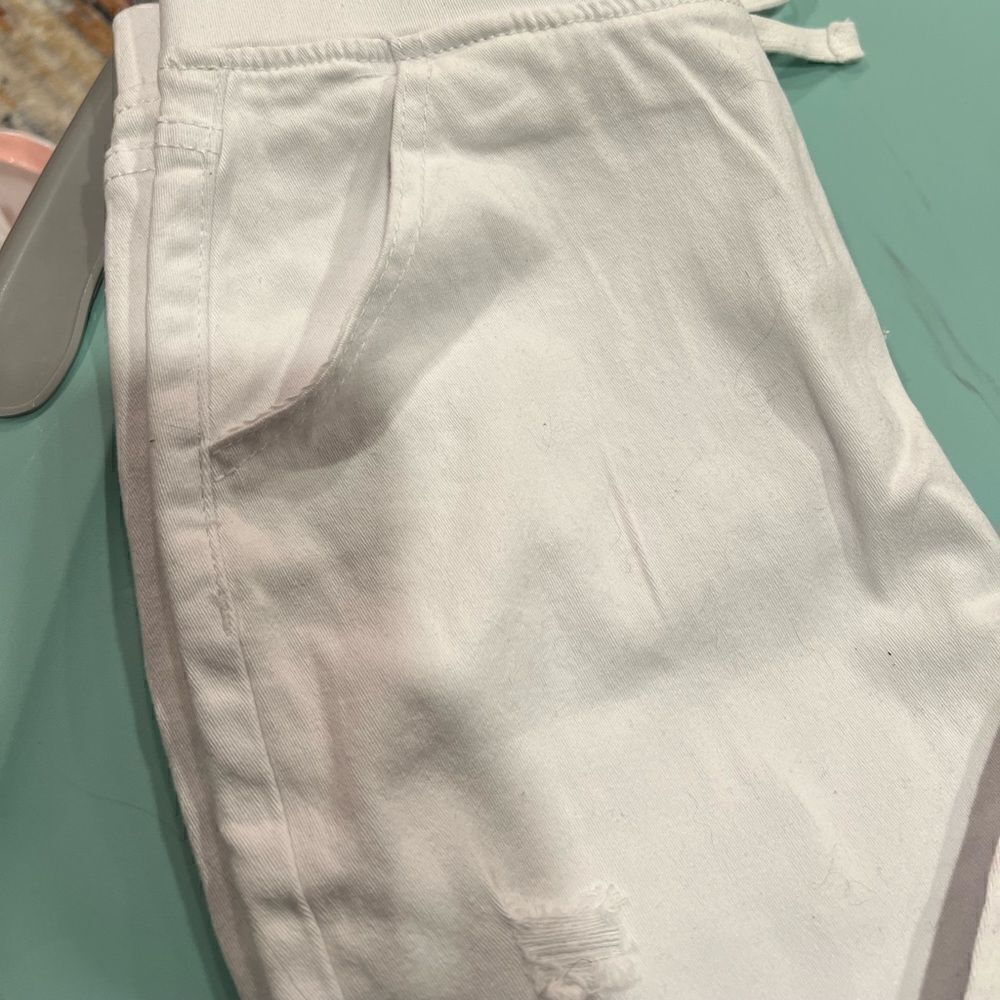 Girl’s stretch drawstring distressed pants - Picture 4 of 6